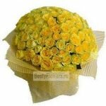 Букет из 101 желтой розы (70см) "Весна"